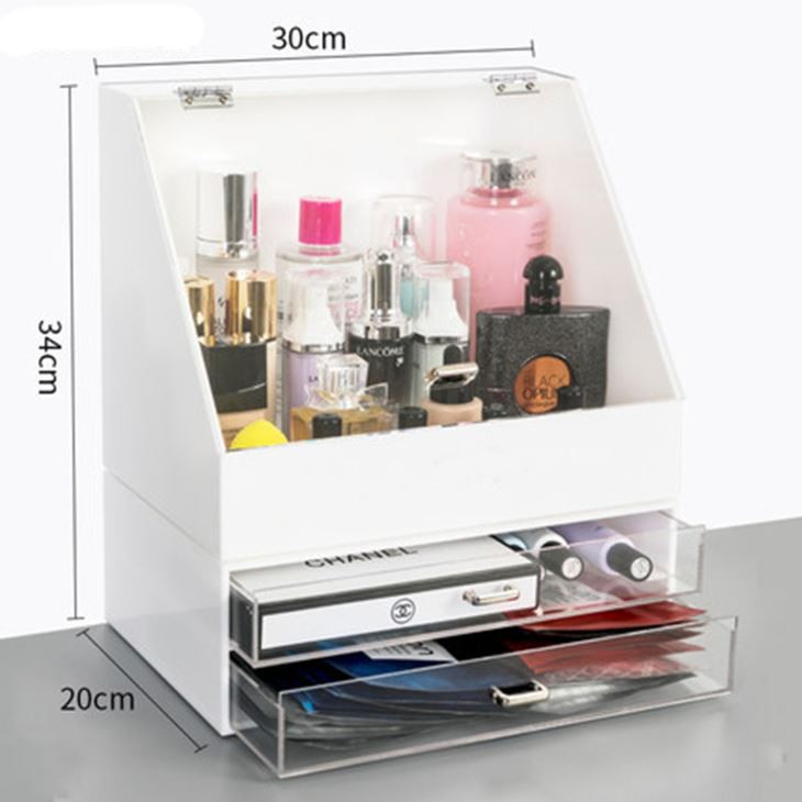 Akrila kosmētikas kastītes akrila melnā kosmētikas kastē