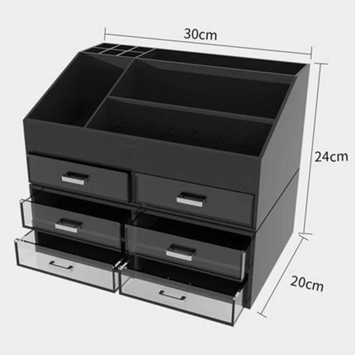 Acrylic Makeup Storage Boxes Acrylic Black Cosmetic Box